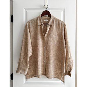 J. Jill Tan Linen Shirt
